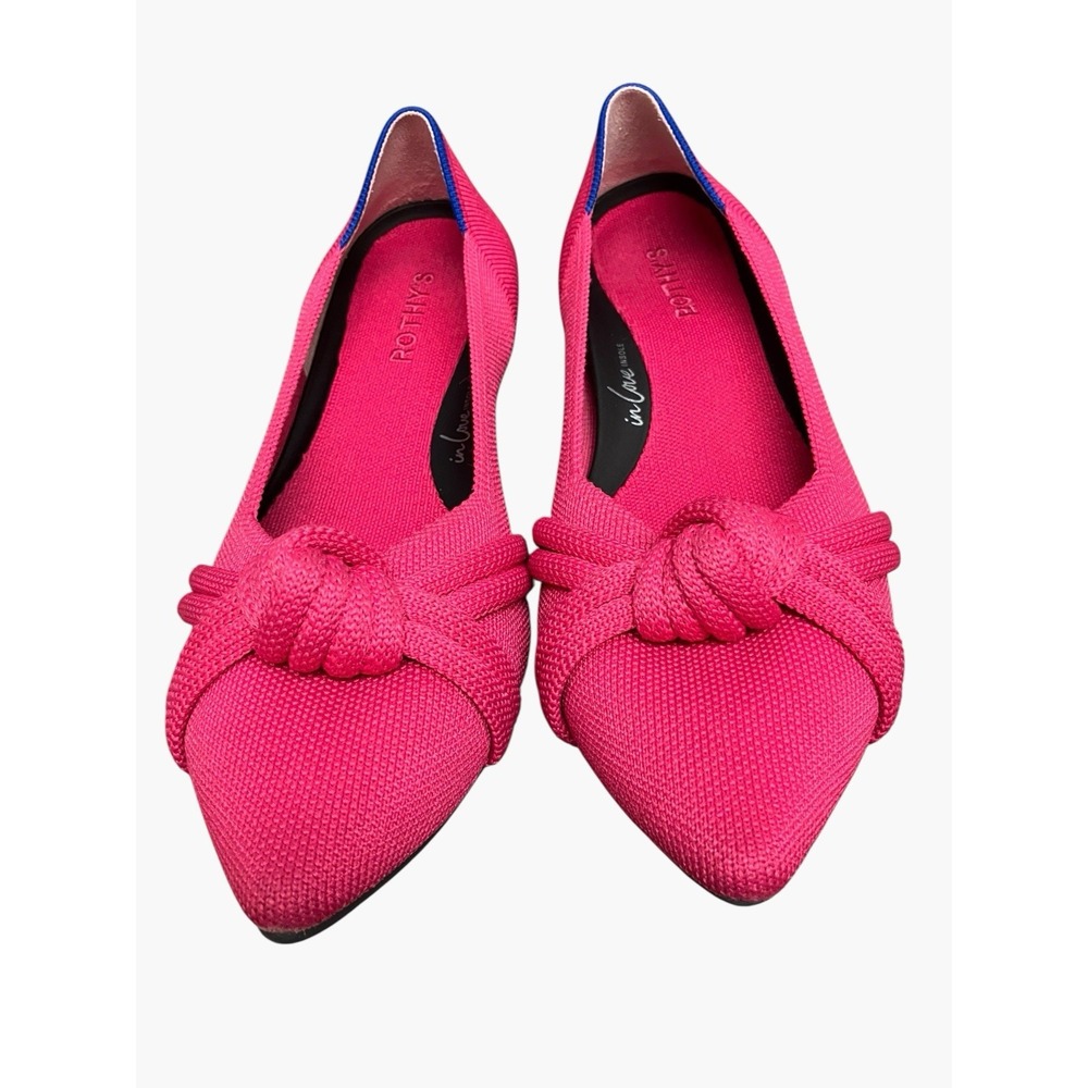 Rothy's Women's The Knot Point II Pink Knit Comfort Travel Casual Flat Shoe  11